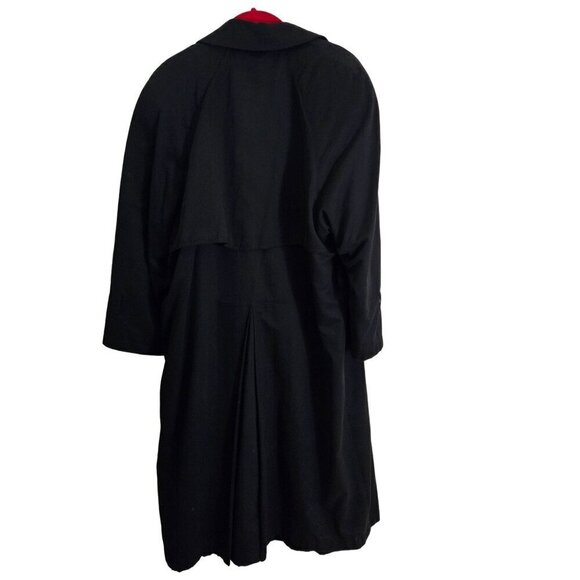 John Weitz Women's Black Double-Breasted Trench Coat Size 6P - Picture 2 of 6